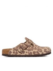 Birkenstock Klapki Boston Print 1033324 Brązowy. Brązowe klapki damskie Birkenstock, bez wzorów, ze skóry, bez obcasa. Za 764.99 zł.
