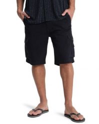 Dla Mężczyzn CRUCIAL BATTLE CARGO Czarny. Czarne szorty męskie Quiksilver, bez wzorów, z bawełny. Za 259.99 zł.