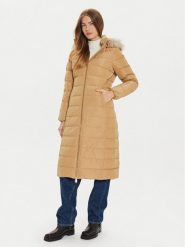 Tommy Hilfiger Płaszcz zimowy Heritage WW0WW43601 Beżowy Regular Fit. Brązowe płaszcze damskie Tommy Hilfiger, na zimę, xl, bez wzorów, z syntetyku. Za 1,189.00 zł.