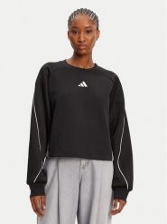 Adidas Bluza Stadium 3-Stripes JL6996 Czarny Loose Fit. Czarne bluzy bez kaptura damskie Adidas, s, z bawełny. Za 189.99 zł.