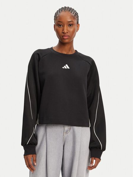 Adidas Bluza Stadium 3-Stripes JL6996 Czarny Loose Fit. Czarne bluzy bez kaptura damskie Adidas, l, z bawełny. Za 179.99 zł.
