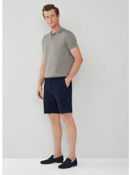 Hackett London Szorty w kolorze granatowym rozmiar: W36. Niebieskie szorty męskie Hackett London, z bawełny, bez kołnierzyka. Za 180.06 zł.