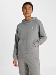 Bluza damska z kapturem Hummel Pulse. Szare bluzy z kapturem damskie HUMMEL, l, z bawełny. Za 252.50 zł.