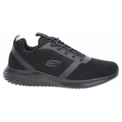 Buty do chodzenia męskie Skechers Bounder. Czarne buty sportowe na co dzień męskie Skechers, z materiału, bez zapięcia, trekkingowe. Za 298.00 zł.