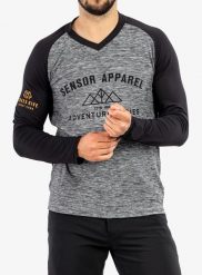 Bluza rowerowa Sensor Charger Jersey LS. Szare bluzy sportowe męskie Sensor, bez wzorów, z jersey, bez kołnierzyka, bez ramiączek. Za 159.49 zł.