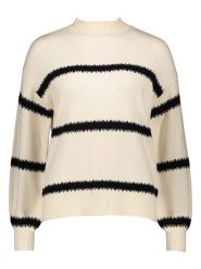 ONLY Sweter w kolorze kremowo-czarnym rozmiar: L. Brązowe golfy damskie Only, l, bez wzorów, bez ramiączek. Za 74.46 zł.