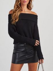 Milan Kiss Sweter w kolorze czarnym rozmiar: XL. Czarne swetry klasyczne damskie Milan Kiss, xl, prążkowane, bez kołnierzyka. Za 152.99 zł.