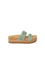 Reef Klapki "Cushion Vista" w kolorze turkusowym rozmiar: 41. Niebieskie klapki damskie Reef, bez wzorów, bez obcasa, na platformie. Za 250.95 zł.