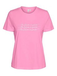 Vero Moda Koszulka w kolorze jasnoróżowym rozmiar: XS. Różowe bluzki damskie Vero Moda, xs, bez wzorów, z bawełny, bez kołnierzyka, bez ramiączek. Za 34.85 zł.