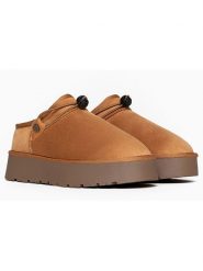 ISLAND BOOT Botki "Ibilis" w kolorze jasnobrązowym rozmiar: 40. Brązowe botki damskie Island Boot, z materiału, bez obcasa, na platformie, bez zapięcia. Za 165.99 zł.