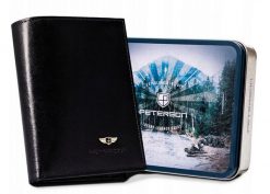 Portfel skórzany Peterson [DH] PTN N104-VT czarny. Czarne portfele męskie Peterson, bez wzorów, ze skóry. Za 75.99 zł.
