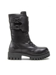 Pinko Trapery Cumino Stivale AI 22-23 BLKS1 1H2135 A072 Czarny. Czarne trapery damskie Pinko, ze skóry, bez obcasa. Za 1,749.00 zł.