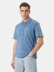 Guess Jeans Koszula M6GP02 KE731 Niebieski Regular Fit. Niebieskie koszule męskie Guess Jeans, m, z aplikacjami, z bawełny, bez kołnierzyka, bez ramiączek. Za 279.99 zł.