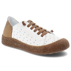 Półbuty damskie Ravini, ze skóry naturalnej licowej ażurowa cholewka sznurowanie wygodna podeszwa casual, białe, 1301-1. Białe półbuty damskie Ravini, w ażurowe wzory, ze skóry, casualowe, bez obcasa. Za 309.00 zł.
