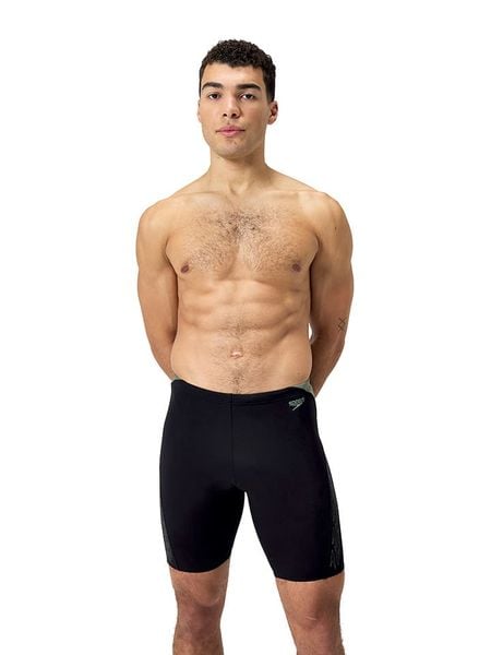 Speedo Kąpielówki "Eco+ H-Boom" w kolorze czarno-oliwkowym rozmiar: 6. Brązowe kąpielówki męskie Speedo, bez wzorów, z materiału. Za 105.14 zł.