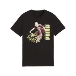 Młodzieżowa koszulka MID90s z grafiką PUMA Black. Czarna bluzki damskie Puma, m, bez wzorów, młodzieżowe, bez kołnierzyka, bez ramiączek. Za 65.99 zł.