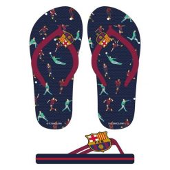 FC Barcelona klapki japonki unisex na plaże i basen. Czerwone klapki damskie CERDA, z materiału. Za 59.00 zł.