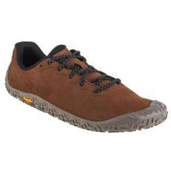 Męskie Buty Skórzane Vapor Glove 6. Brązowe buty trekkingowe męskie MERRELL, bez zapięcia, trekkingowe. Za 697.99 zł.