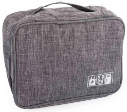 Organizer podróżny na kable Torba elektroniczna szara 25 x 20 cm. Szare torebki klasyczne damskie Erima, bez wzorów, bez dodatków. Za 133.99 zł.