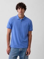 GAP Koszulka polo w kolorze niebieskim rozmiar: XL. Niebieskie koszulki polo męskie GAP, xl, bez wzorów, bez ramiączek. Za 109.95 zł.
