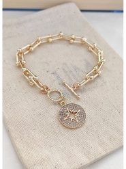 Atelier MIU Pozłacana bransoletka z cyrkoniami rozmiar: onesize. Żółte bransoletki damskie atelier MIU, pozłacane. Za 91.56 zł.