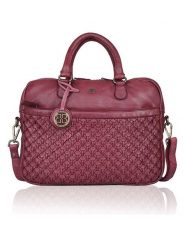 Bellicci Skórzana aktówka "Presley" w kolorze różowym - 37,5 x 27 x 5 cm rozmiar: onesize. Różowe aktówki damskie Bellicci, z materiału. Za 421.67 zł.