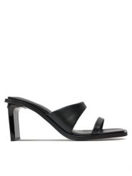 Calvin Klein Klapki Heel Slide 70 Lth HW0HW02072 Czarny. Czarne klapki damskie CALVIN KLEIN, bez wzorów, ze skóry, bez obcasa. Za 389.99 zł.