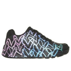 Buty sportowe damskie Skechers Uno Lite Metallic Joy. Czarne buty sportowe na co dzień damskie Skechers, bez wzorów. Za 273.00 zł.