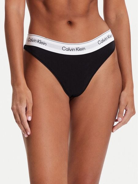 Calvin Klein Underwear Stringi LV00QF8518 Czarny. Czarne stringi damskie Calvin Klein Underwear, l, bez wzorów, z bawełny. Za 69.99 zł.