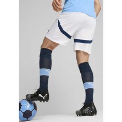 Męskie szorty Manchester City 24/25 PUMA White Marine Blue. Białe szorty męskie Puma, bez kołnierzyka. W wyprzedaży za 144.00 zł.