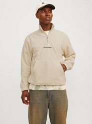 Jack & Jones Bluza polarowa w kolorze kremowym rozmiar: XXL. Brązowe bluzy bez kaptura męskie Jack & Jones, xxl, z polaru. Za 79.03 zł.