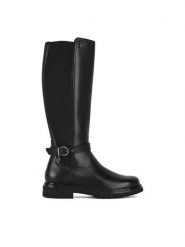 U.S. Polo Assn. Kozaki GUILIA001W/DLE1 Czarny. Czarne kozaki damskie U.S. Polo Assn., ze skóry, bez obcasa, na płaskiej podeszwie. Za 579.99 zł.