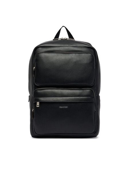 Calvin Klein Plecak Raised Double Pocket Backpack LV04D3493G Czarny. Czarne plecaki męskie CALVIN KLEIN, bez wzorów, ze skóry. Za 649.99 zł.