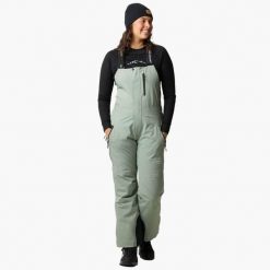 Spodnie narciarskie Kobieta Swedemount Cervinia Bib Pants wodoodporne. Zielone spodnie materiałowe damskie SWEDEMOUNT, bez wzorów, sportowe. Za 699.99 zł.