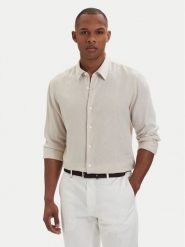 Calvin Klein Koszula LV04LE125G Beżowy jasny Regular Fit. Brązowe koszule męskie CALVIN KLEIN, m, bez wzorów, z lyocellu, bez kołnierzyka, bez ramiączek. Za 419.99 zł.