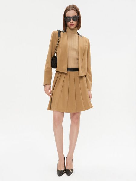 DKNY Spódnica mini P3GN7U37 Brązowy Regular Fit. Brązowe spódniczki damskie DKNY, bez wzorów, z syntetyku, mini. Za 309.99 zł.