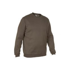 Sweter myśliwski 100. Brązowe swetry męskie SOLOGNAC, xl, bez wzorów, z elastanu, bez kołnierzyka. Za 49.99 zł.