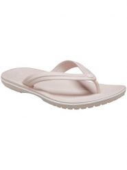 Japonki damskie Crocs Flip. Czerwone klapki damskie Crocs, bez wzorów, z materiału, bez obcasa. Za 149.00 zł.
