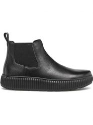 Geox Skórzane sztyblety "Graisy" w kolorze czarnym rozmiar: 41. Czarne botki damskie Geox, sportowe, bez obcasa, bez zapięcia. Za 267.29 zł.