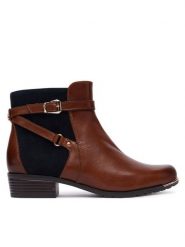 Caprice Botki 9-25308-43 Brązowy. Brązowe botki damskie Caprice, ze skóry, bez obcasa, na płaskiej podeszwie, bez zapięcia. Za 379.99 zł.