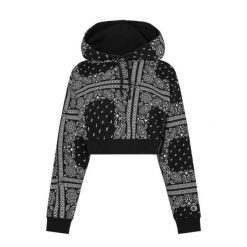 Bluza treningowa damska Champion Hooded Crop Top. Czarne bluzy bez kaptura damskie CHAMPION, m, z bawełny. Za 207.00 zł.