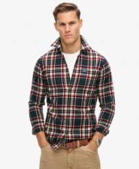 Superdry Koszula lumberjack z długim rękawem z bawełny – Kansas Check Navy. Niebieskie koszule damskie Superdry., xl, z aplikacjami, z bawełny, klasyczne, bez kołnierzyka, bez ramiączek. Za 357.25 zł.