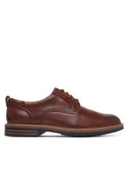 Clarks Półbuty Aldwin2 Derby 26320300 Brązowy. Brązowe półbuty męskie Clarks, ze skóry, bez zapięcia. Za 479.99 zł.