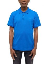 Mustang Koszulka polo w kolorze niebieskim rozmiar: M. Niebieskie koszulki polo męskie Mustang, m, bez wzorów, z bawełny, bez ramiączek. Za 74.99 zł.