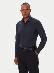 BOSS Koszula P-Hank 50555747 Granatowy Slim Fit. Niebieskie koszule męskie Boss, m, bez wzorów, z syntetyku, bez kołnierzyka, bez ramiączek. Za 399.99 zł.