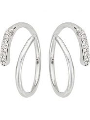 Maison héritage PARIS Złote kolczyki "Joli tourbillon diamant" z diamentami rozmiar: onesize. Szare kolczyki damskie maison héritage PARIS, z diamentem, złote, z zapięciem typu bigiel. Za 869.99 zł.