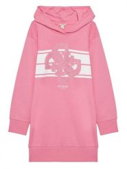 Guess Sukienka codzienna J5YK04 KA6R4 Różowy Regular Fit. Czerwone sukienki dziewczęce Guess, z aplikacjami, z bawełny, bez ramiączek. Za 169.99 zł.