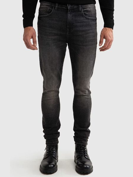 BIG STAR Dżinsy "Deric" - Skinny fit - w kolorze antracytowym rozmiar: W29/L32. Czarne jeansy męskie Big Star. Za 147.99 zł.