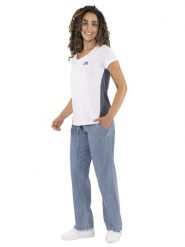 Spodnie dresowe z kieszenie na czas wolny. Niebieskie spodnie sportowe damskie LEONE 1947 APPAREL, xs, z dresówki, na fitness i siłownię. Za 328.38 zł.