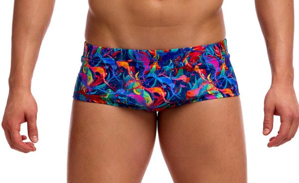 Kąpielówki Funky Trunks Weedy One - trunki męskie. Brązowe kąpielówki męskie FUNKY TRUNKS, l, bez wzorów, z materiału, na fitness i siłownię. Za 159.00 zł.